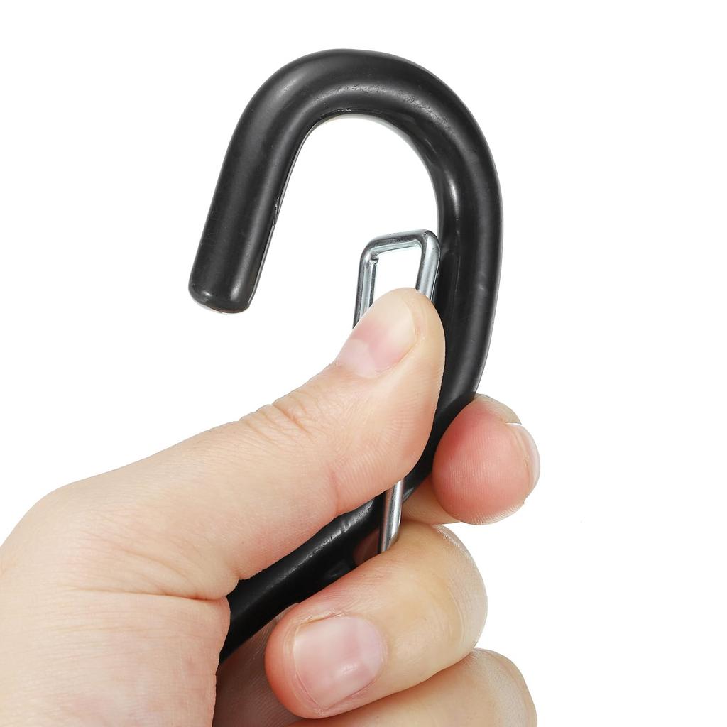 Uxcell Ratchet Strap S-Hook with Latch, Load Capacity 1763 Lbs, 25mm Tie-Down Strap, Webbing for Car, Truck, Trailer, 4 Pieces