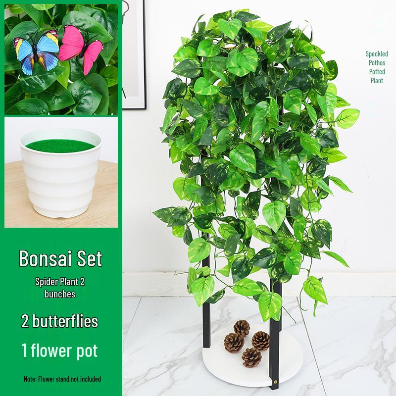 Potted Artificial Pothos Hanging Vine Greenery for Indoor Decoration
