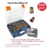 150-Piece Rivet Nut Set: Galvanized, Inch & Metric
