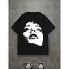 American Highstreet Darkstyle Printed Shortsleeved Tshirt Suitable for All Seasons Oversized Darkstyle Shortsleeved Top