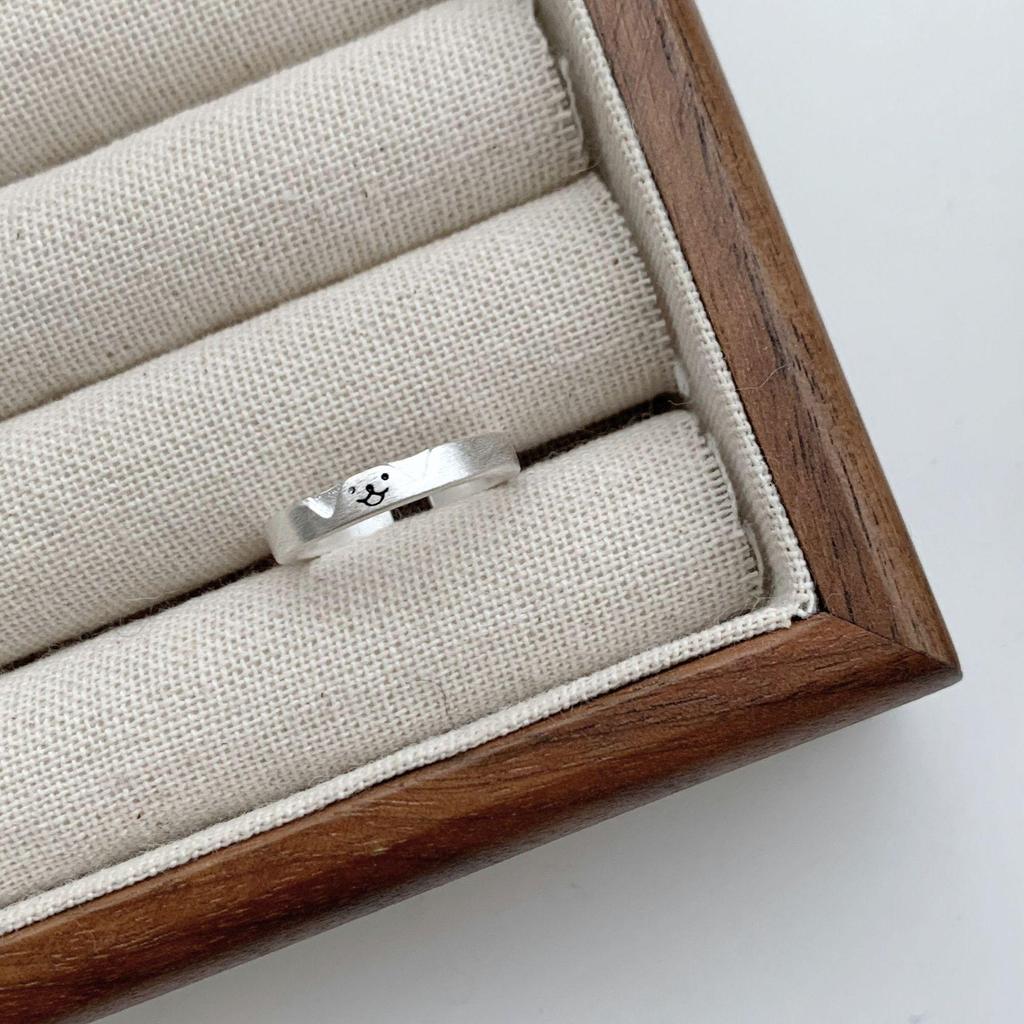 Wszechstronny pierścionek otwarty platerowany srebrem próby 925 - styl koreański dla kobiet