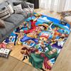 One Piece Retro Anime Style Square Area Rug, Non-Slip Floor Mat for Living Room, Perfect Gift for One Piece Fans.chl