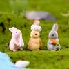 12 Pezzi Carine Mini Figure di Animali Coniglio Decorazione Giardino Scrivania Artigianato nel Soggiorno La Decorazione è Bella e Generosa