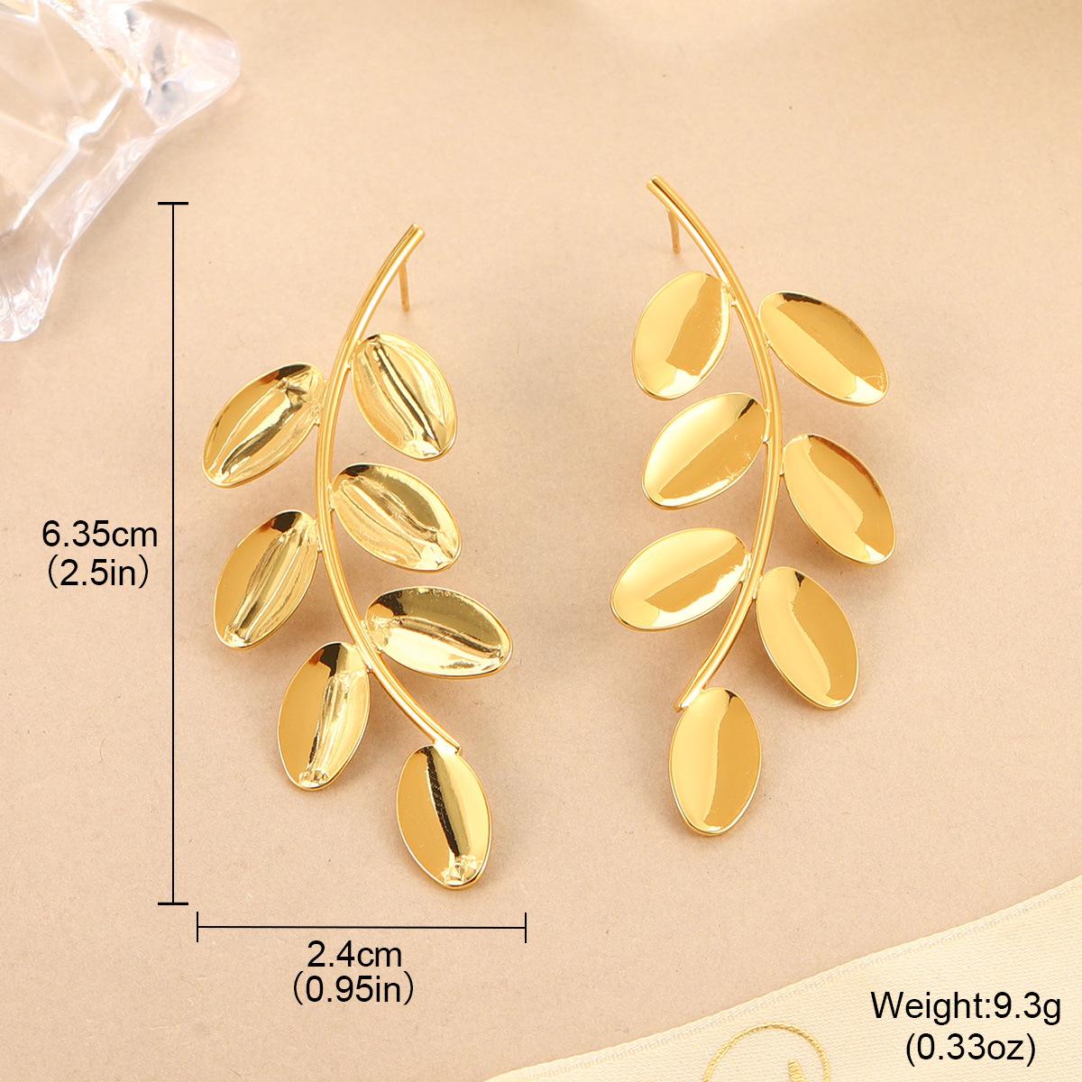 

Retro painted series earrings leaf flower hollow fringed stud earrings temperament fashionable new earrings