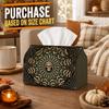 1pc Gothic Mystical Ornate Tissue Box | Popular Multi-functional Halloween Napkin Dispenser, for Home Parties Skull Bat Geometric Mandala, Trendy Spoo