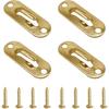 Curtain Rod Bracket,Curtain Rod Holder with Screw Pack (for 5/16"Curtain Rod), 4PCS,Gold
