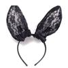 Women Cosplay Lace Hairband Rabbit Ear Headband LolitaStyle MaskedParty Headwear