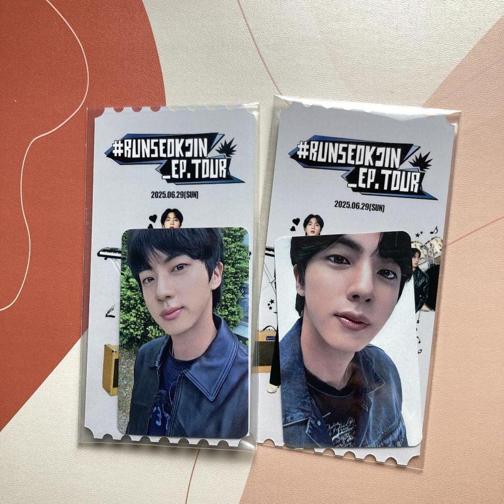 [USED] BTS 6/29 RUNSEOKJIN_EP.TOURE JIN trading cards (2 pieces)