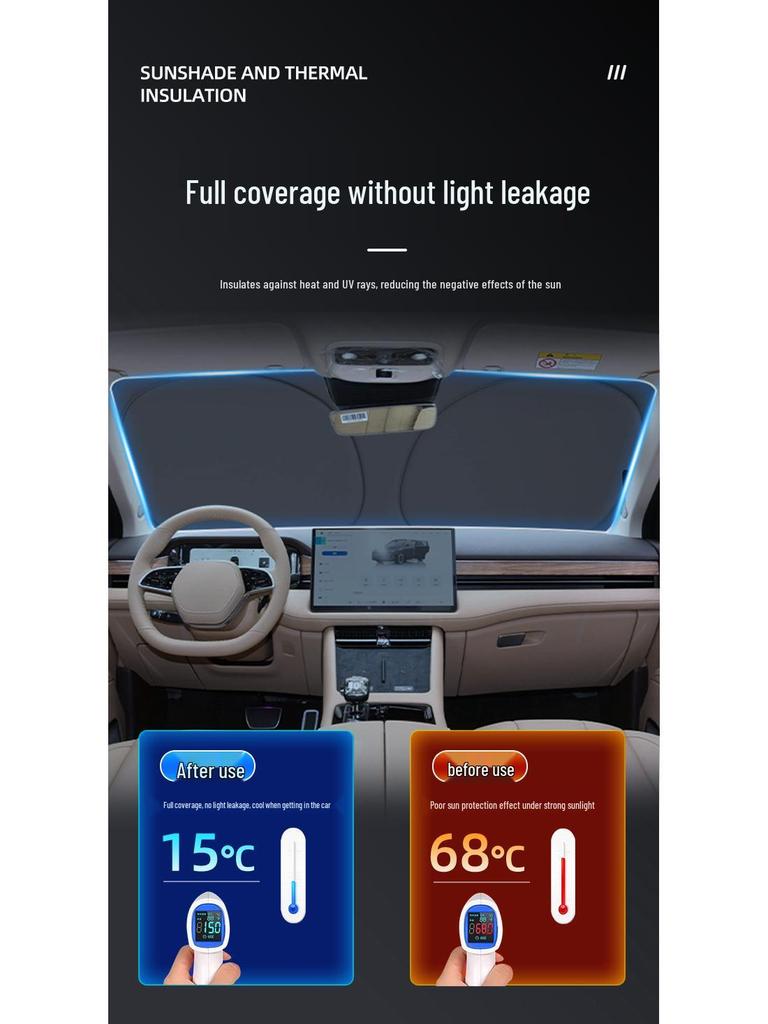 Tesla Model 3/Y/S/X Windshield Sunshade Umbrella - Cooling Sun Visor