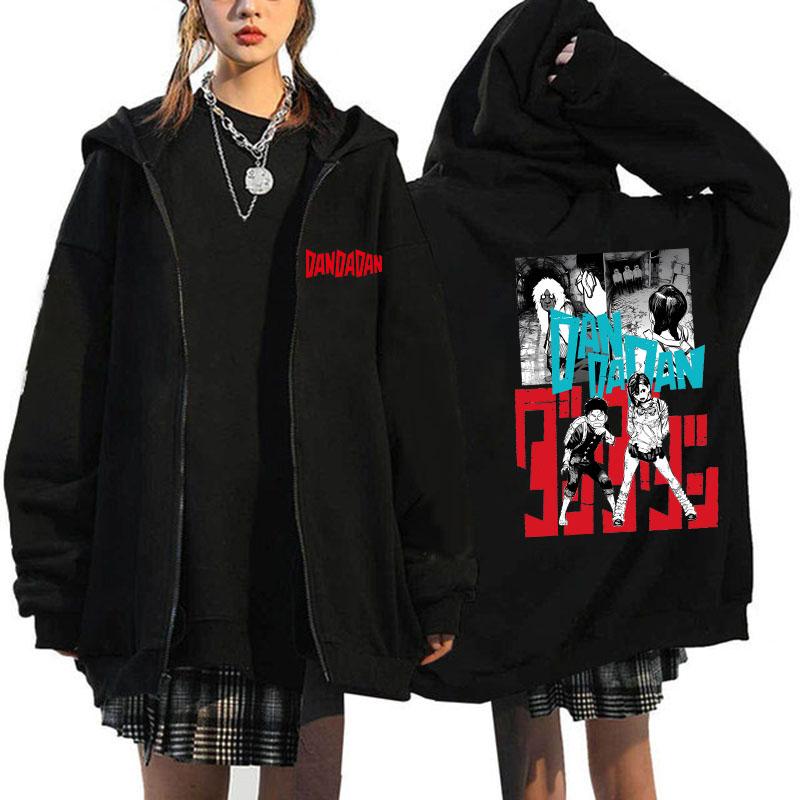 Dandadan Okarun Zip Up Hoodies Style Youthful Manga Anime Printed Sweatshirt Design Designer Female Hoodie Zipper Funny