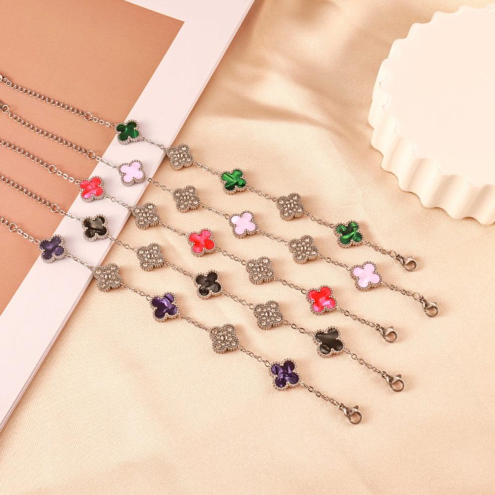 Four-leaf Clover Bracelet - Women's Luxury 18k Gold Plated Sparkling Bracelet