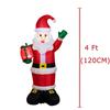 Babbo Natale Gonfiabile Luminoso da 1,2 m con Scatola Regalo per Decorazione del Giardino di Natale