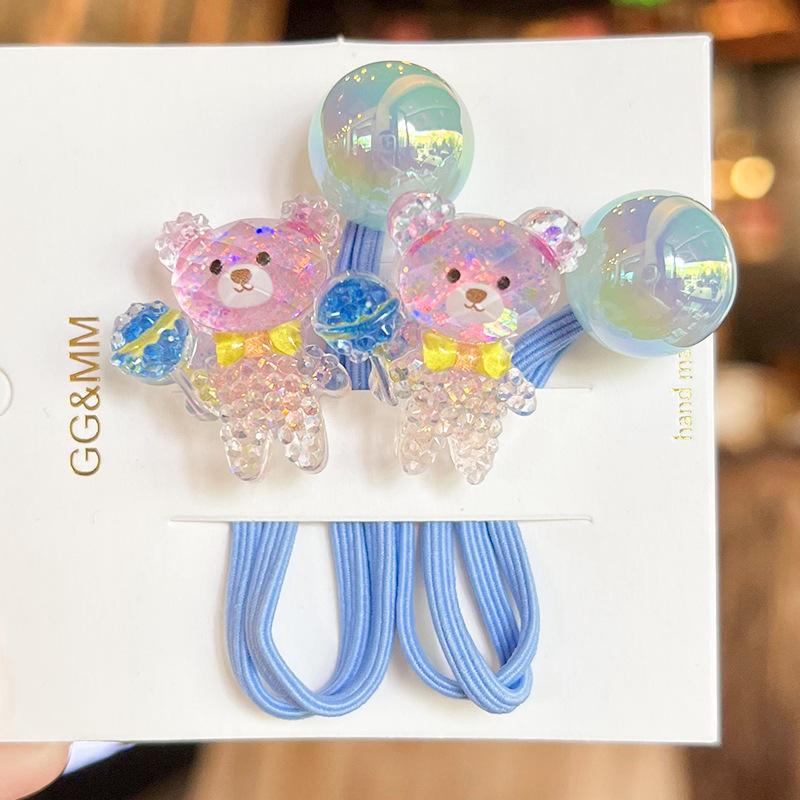 2 STÜCKE Hübsche Cartoon Gerste Schwan Mädchen Elastische Haarbänder Kinder Prinzessin Haaraccessoires Kinder Haargummis Baby Kopfschmuck