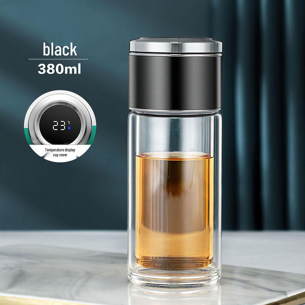 Mini Teacup with Double Layer Insulation and Tea-Water Separation – Portable Travel Glass