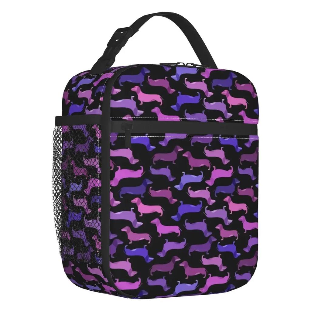 Custom Sausage Dog Lunch Bag Women Thermal Cooler Insulated Lunch Box for Student School