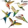 6/8 Stück Kolibri-Fensteraufkleber, Fensterdekor-Aufkleber, Antikollisions-Fensteraufkleber, selbstklebende Fensterfolie für Heimdekoration, Geschenk