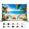 Summer Beach Hawaiian Background Tropical Floral Surfboard Aloha Sea Birthday Holiday Party Decoration Banner Photography Props