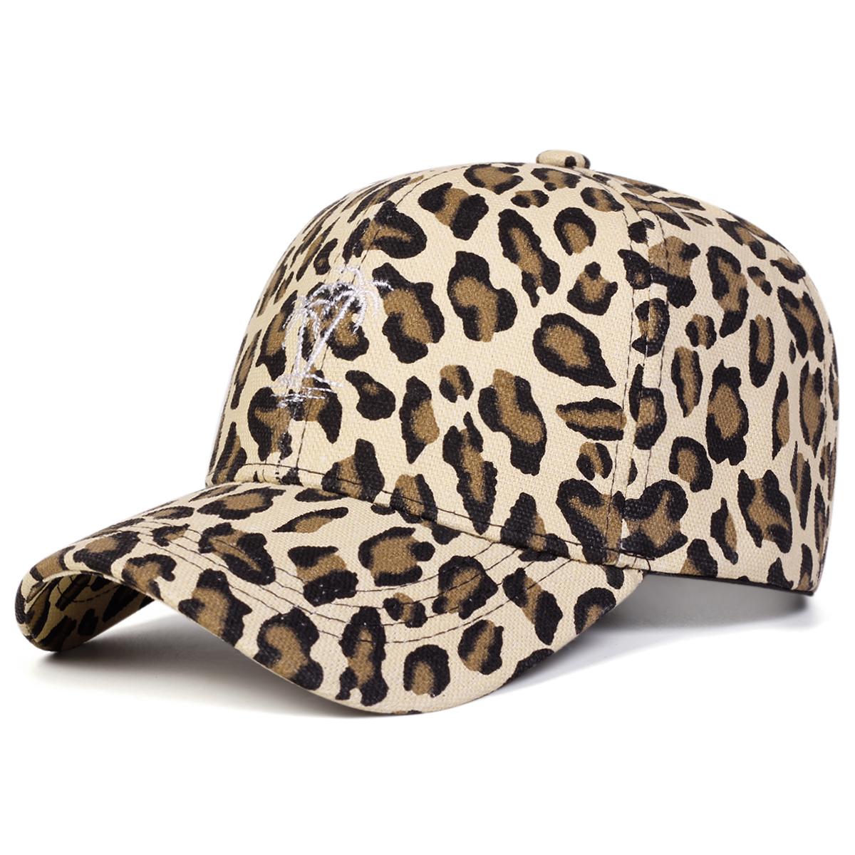 

Unisex Coconut Tree Embroidery Leopard Print Baseball Caps Spring Autumn Outdoor Adjustable Casual Hats Sunscreen Hat Sports Cap хакі