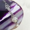 Natural Crystal Holder Necklace Colorful Stone Mesh Pocket Pendant Choker Adjustable Chain Neckchains for Women Girl