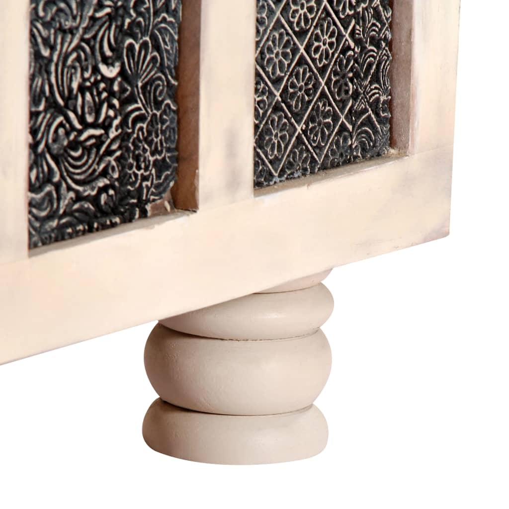 Cheap Storage Chest White 110x40x45 cm Acacia Wood Joom