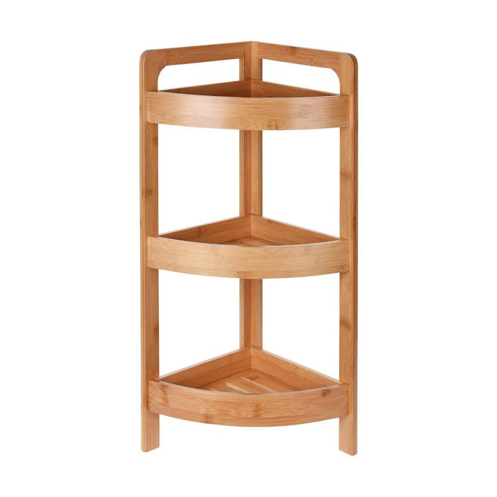 Regał Łazienkowy Narożny Bambus 61 Cm