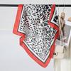 70CM New Leopard Print Square Scarf Women's Imitation Silk Scarf Casual Versatile Decoration Small Neck Scarf Hijab
