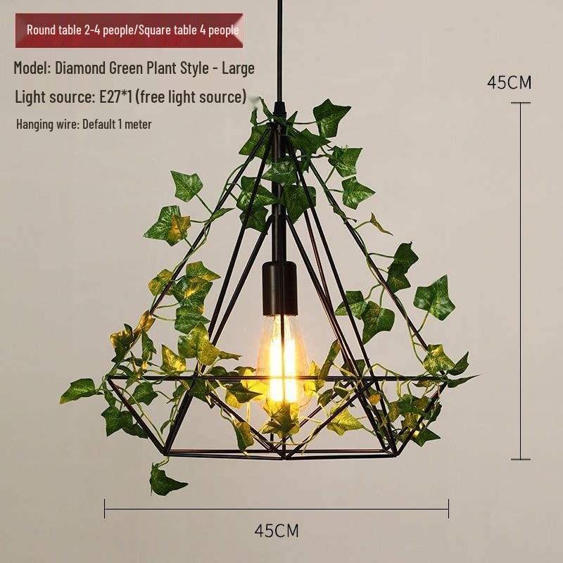 Trendy Diamond Pendant Light for Music Bars, Milk Tea Shops, and Forest-Themed Décor