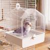 Semi-Enclosed Drawer Design Bird Feeder Large Capacity Parrot Bath Tub Bird Food Box  Pet Bird Use