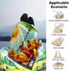 Piglet Sunny Sky Flannel Blanket Super Soft Warm Cozy Blanket For Sofa Bed Office Travel Allseason Home Decor Gift