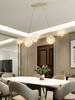 Modern Creative Chandelier Circle Lights Clear Glass Ball Ceiling Hanging Lamp Romantic Star Living Room Decor Led Lighting Gold
