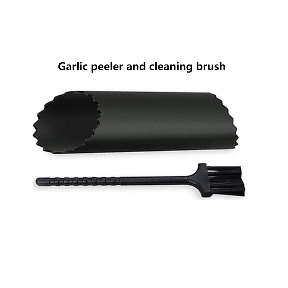Kitchen Gadgets Garlic Press Stainless Steel Garlic Mincer Garlic Peeler and Cleaning Brush Ginger Peeler Household Tools