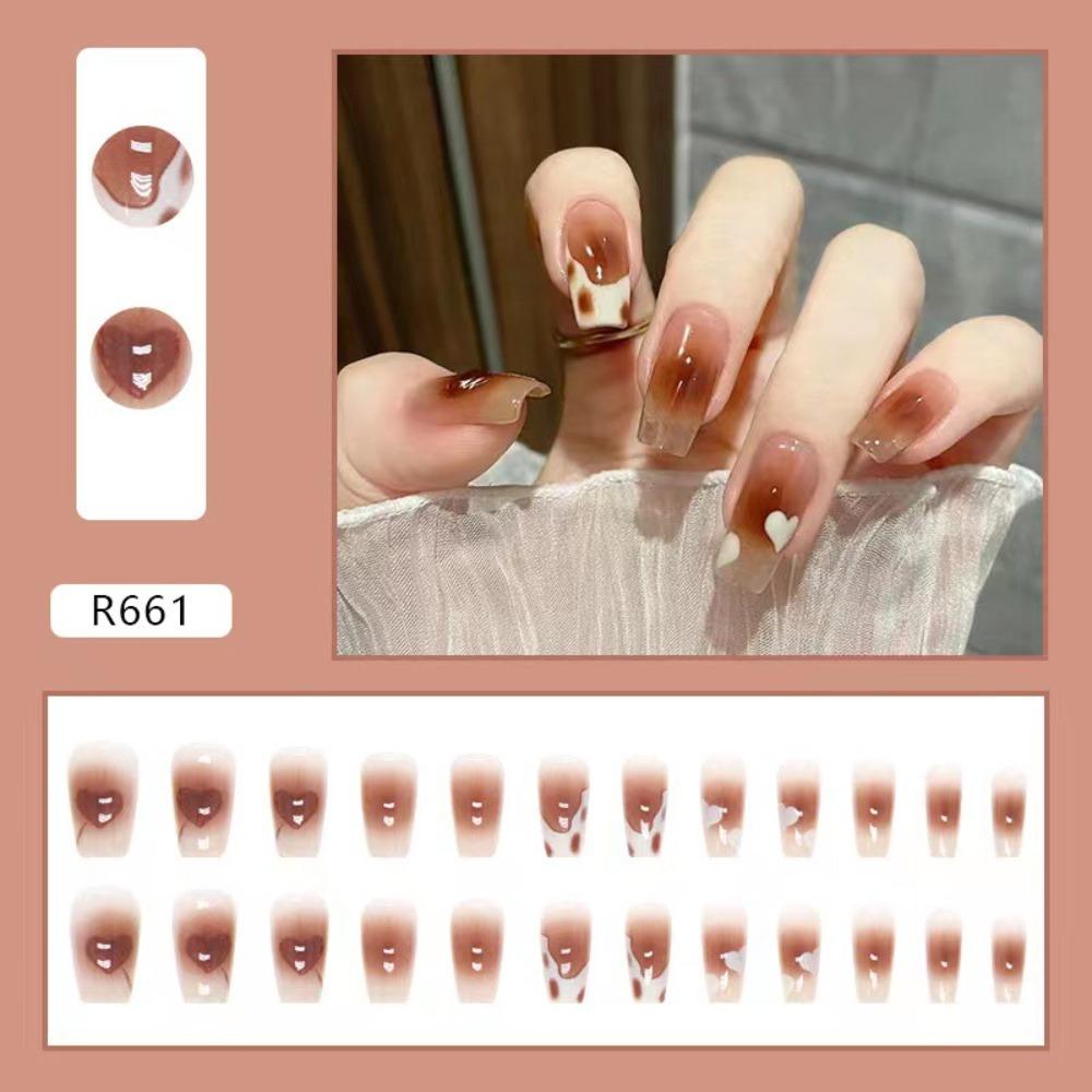 Frühling und Sommer Wind Tragen Nagel Reiner Wunsch Nagelpflaster Aufhellend Abnehmbares Nagelstück Langes und kurzes Nagelstück Fertigprodukt