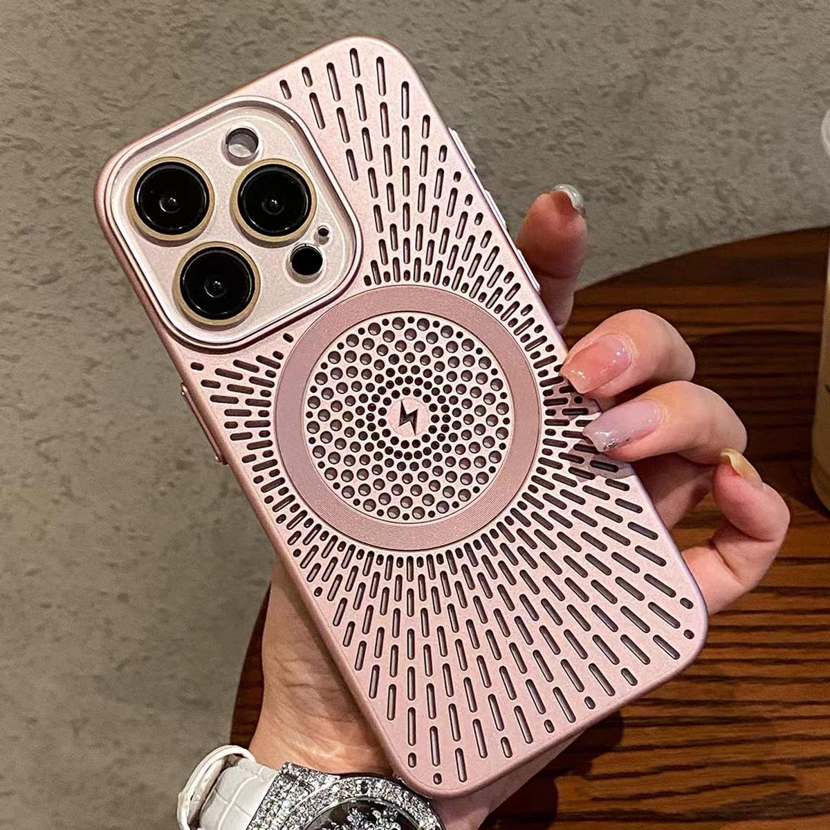 

Luxury Dissipate Heat Phone Case For For Iphone 12 13 14 15 Pro Max Plus Shockproof Magnetic Bumper Cases Cover For iPhone 12pro