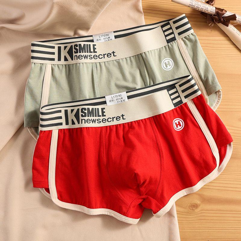 2 ks Pánské boxerky Pánská móda Domácí bavlněné šortky Prodyšné slipy Nadměrná velikost Měkké Pohodlné