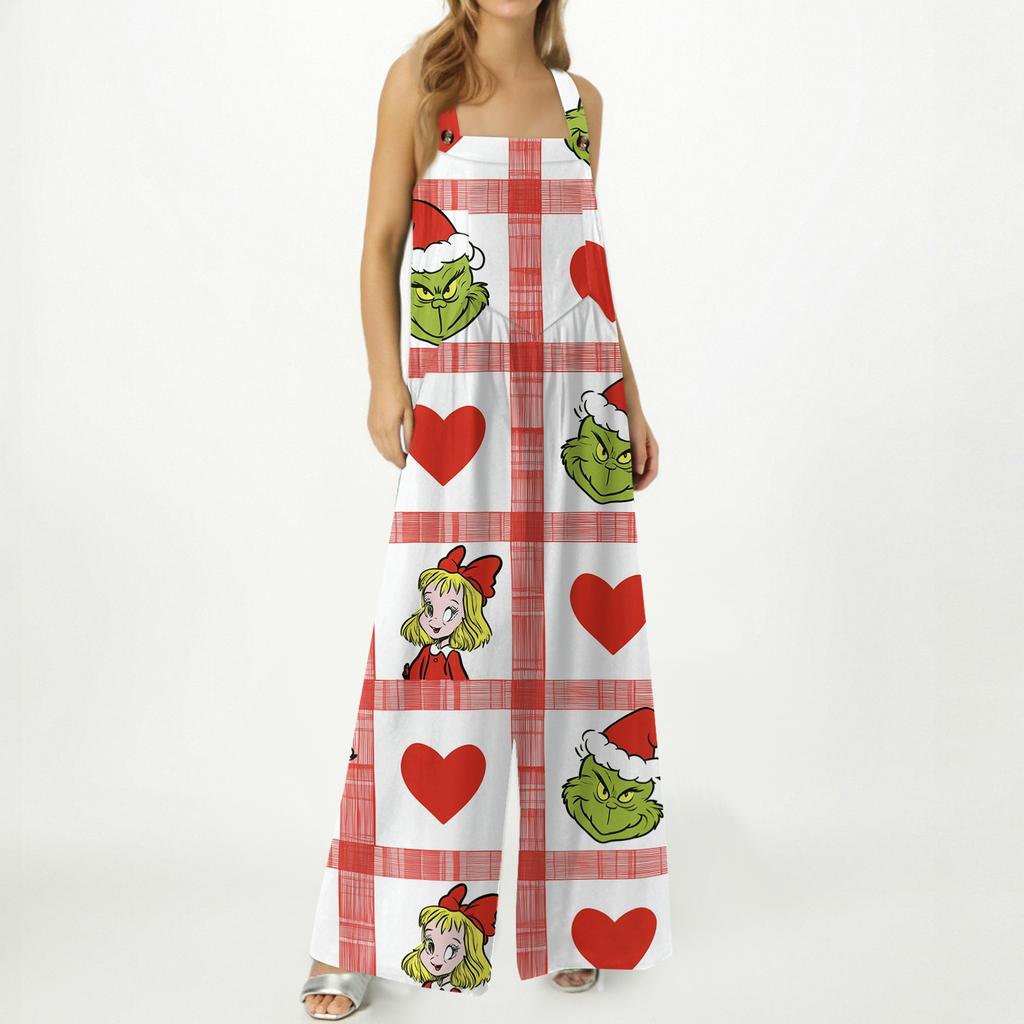Women's Casual Loose Fit Printed Jumpsuit for Everyday Wear