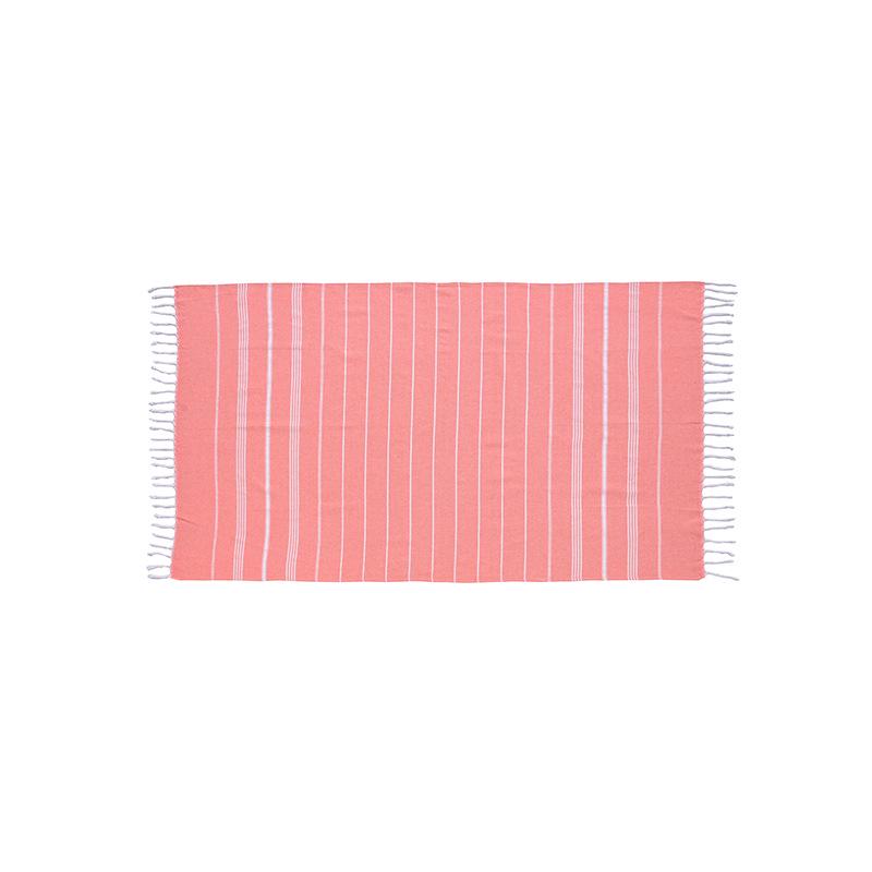 Turkish Bath Towel: Striped Beach Shawl with Tassels