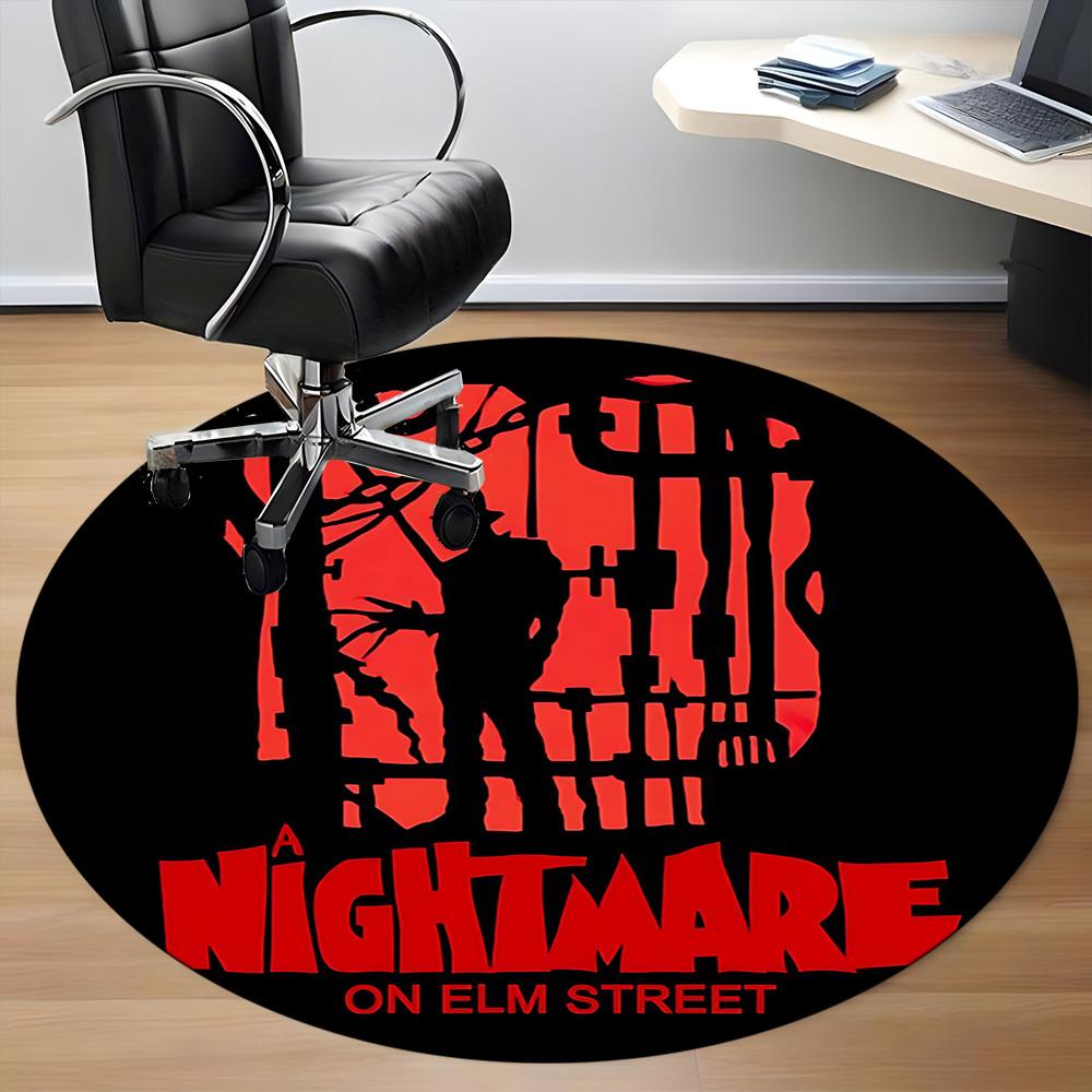 1 Stück A Nightmare on Elm Street Büro Runder Teppich, Unter Bürostühlen Schlafzimmer Wohnzimmer Heimdekoration, Raumdeko, In Verschiedenen Größen Erhältlich