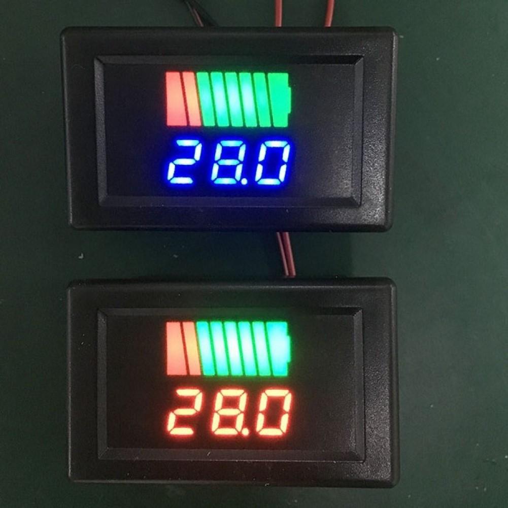 24V-60V Auto Marine Motorrad LED Digitales Voltmeter Spannungsanzeige Batterieanzeige