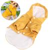 Polyester Waterproof Reflective Printing Letter Double Layer Folding Pet Dog Raincoat with Storage Bag