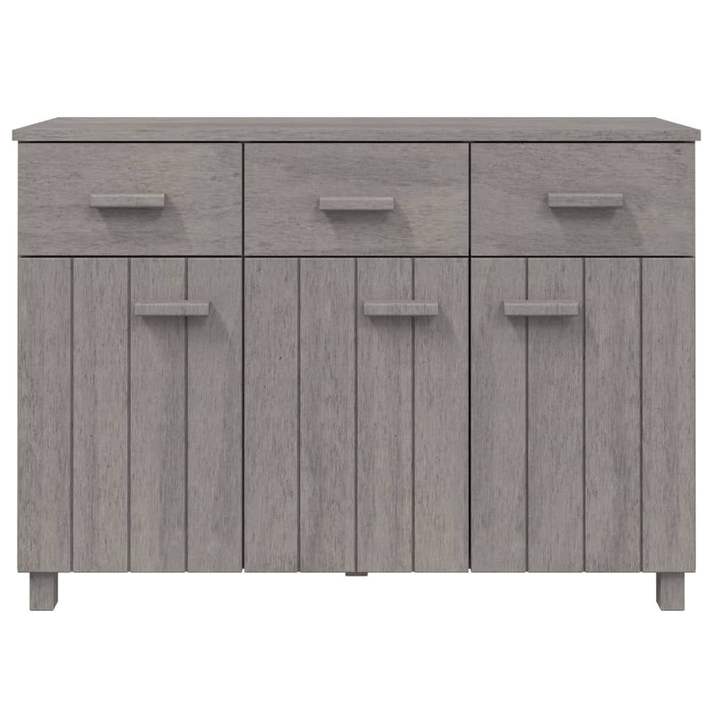 Hamar Sideboard in Light Grey 113 x 40 x 80 cm Solid Pine Wood