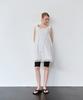 THERYE Lace Trim Sleeveless Dress(White)