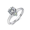 S925 Sterling Silver Women’s Moissanite Ring, 4 Carat D Color Water Drop Shape, Irregular Design