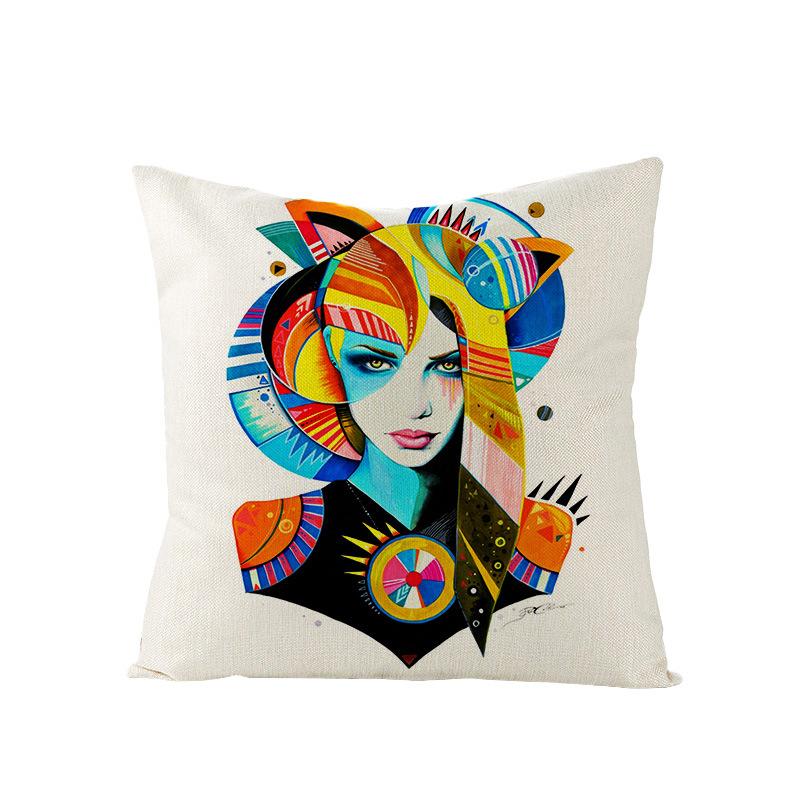 Home Polyester Pillowcase Without Pillow Core Simple Square Sofa Cushion Cover Waist Pillowcase Home