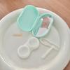Dog Pattern Contact Lens Case for Women Girl Cute DIY Candy-Colored Eyewear Companion Storage Box for Colored Contacts Container