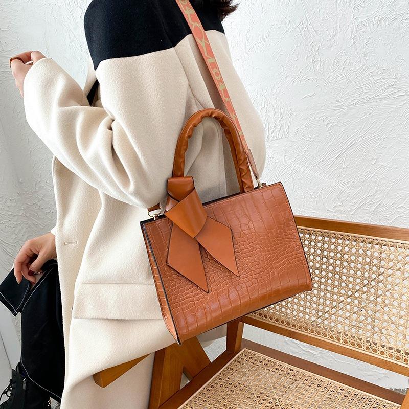 Geantă de mână pentru femei populară, nouă, la modă, cu textură, trend, umăr, crossbody, culoare solidă, sălbatică, capacitate mare, pachet PU