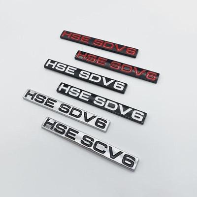 3D ABS písmena HSE SDV6 Edition emblém do kufru auta odznak s logem, chrom, stříbrná, černá, červená