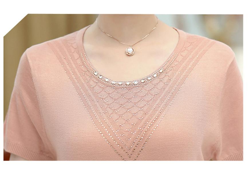 Women's Autumn & Spring Knitwear Set: Sweater & Cardigan for Middle-Aged & Elderly