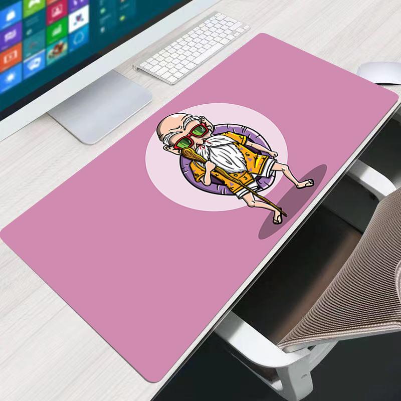 Big Mouse Pad DBZ Dragon Ball Master Roshi Carpet Laptop Pc Gamer Keyboard Mat Big Mousepad Edge White Tassel Rubber Table Mat