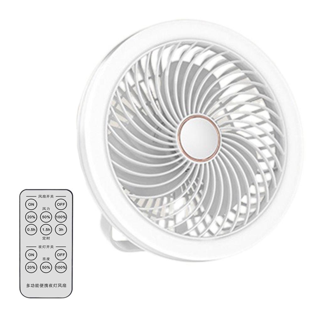 Adjustable Ceiling Fan with LED Lamp Remote Control Portable Air Cooler LED Lantern Fan  Table Top