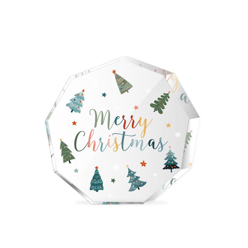 Nine-sided Shape Transparent Acrylic Christmas Souvenir Bedroom Living Room Desktop Ornaments